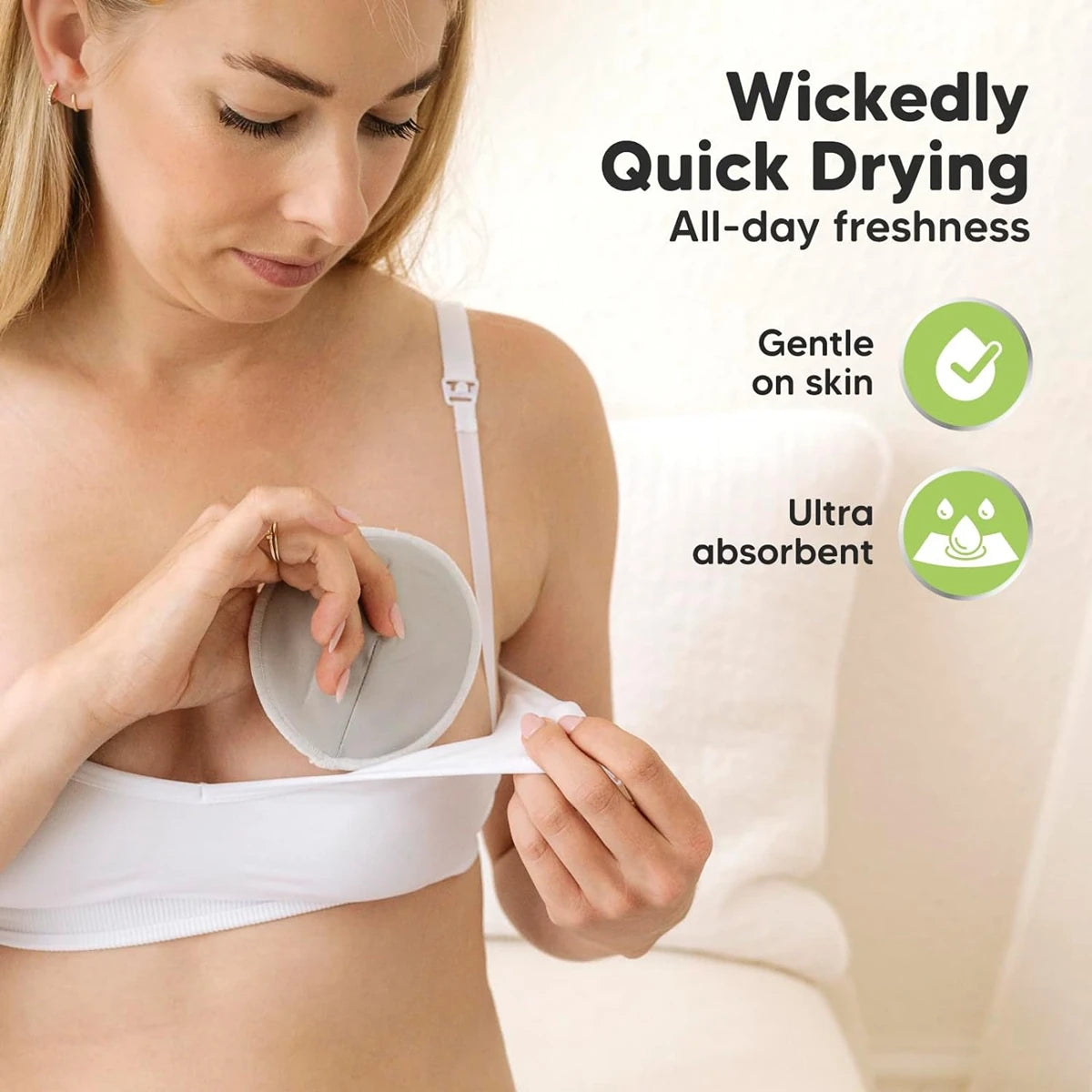 CloudTouch™ Bamboo Pads (2-Pack) Washable, Organic & Ultra-Absorbent